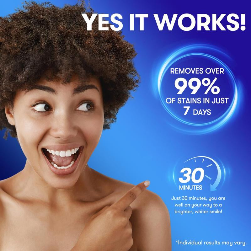 Mysmile Teeth Whitening Strips, Hydroxyapatite-Infuse White Strips, Non-Sensitive Teeth Whitening with Soothing Natural Ingredients, Enamel-Safe, Residue-Free, Non-Slip, 7 Treatments Kit
